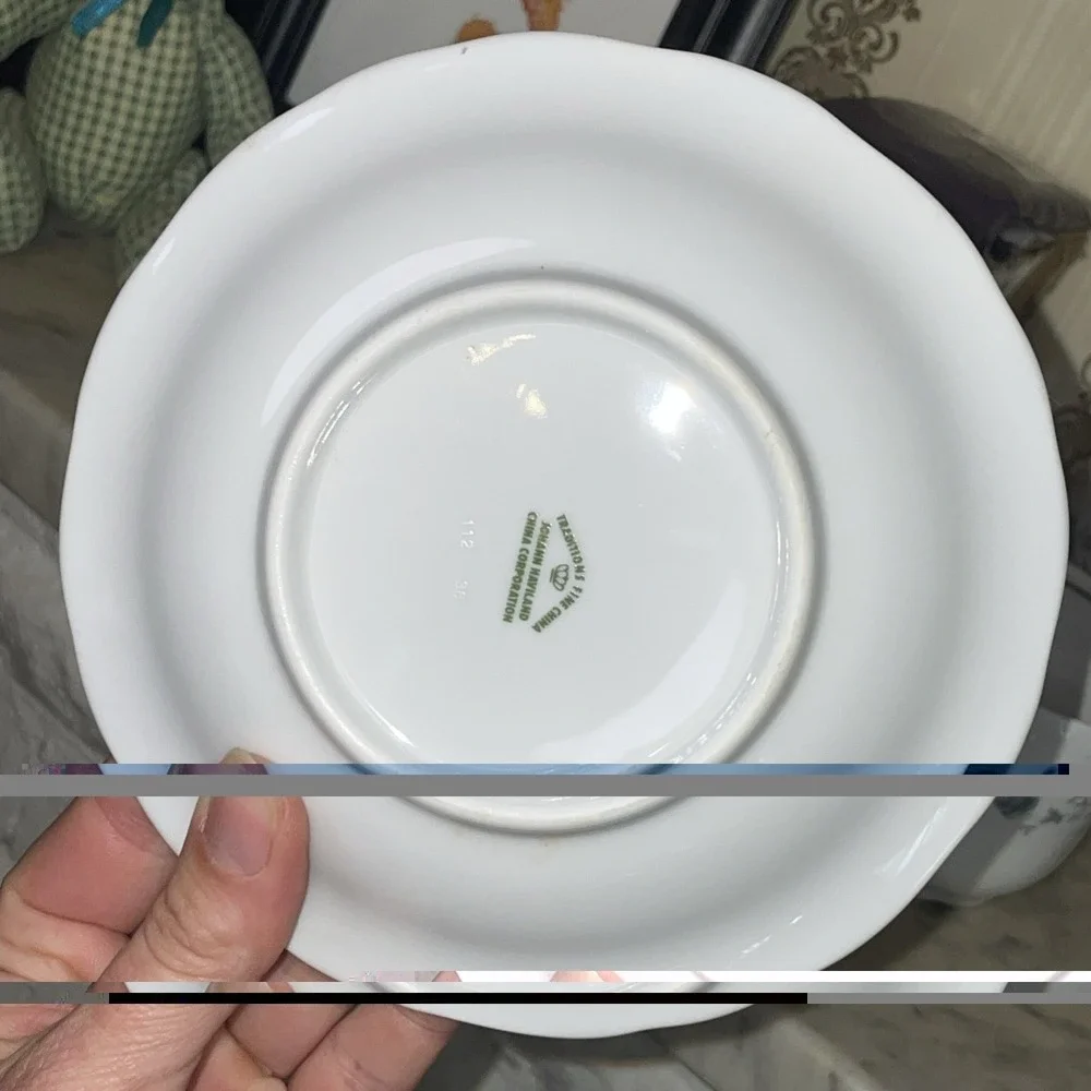 2 Johann Haviland Bavaria Germany Blue Garland Tea‎ Cup And Saucer Set Vintage